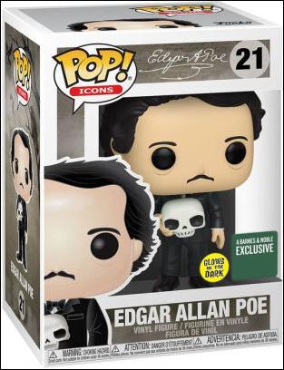 POP! Icons figure 21-B Edgar Allan Poe (w/ Skull) (Glow) Barnes & Noble