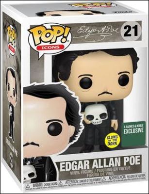 POP! Icons figure 21-B Edgar Allan Poe (w/ Skull) (Glow) Barnes & Noble