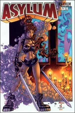 Asylum (1995) issue 1-B Flipbook - Larry Marder & Pop Mhan Covers