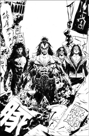 KISS: Phantom Obsession issue 1-K Jae Lee 1:21 Black & White Virgin Cover