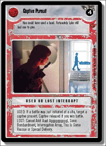 Star Wars: Cloud City Limited (Base Set) card 158 Captive Pursuit