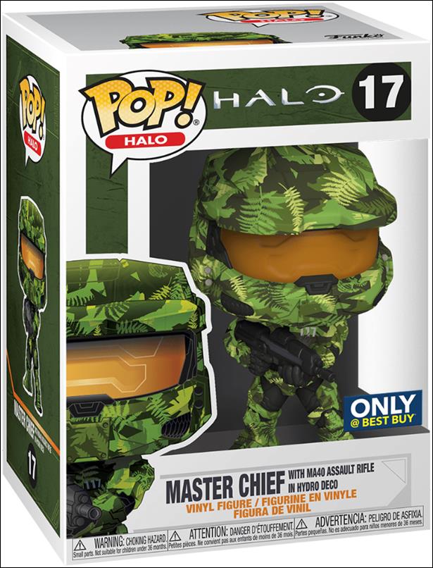 POP! Halo figure 17 Master Chief w/ MA-40 Assault Rifle in Hydro Deco