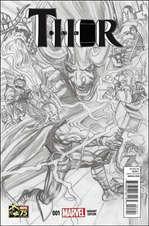 Thor (2014) issue 1-G Alex Ross 1:300 Sketch 75th Anniversary Cover