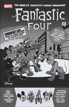 Fantastic Four (2022) issue 32-G Emilio Urbano Disney What If? B&W 1:100 Cover