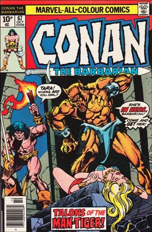 Conan the Barbarian (1970) issue 67-B UK Price Cover