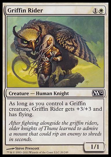 Magic the Gathering: 2012 Core Set (Base Set) card 20 Griffin Rider