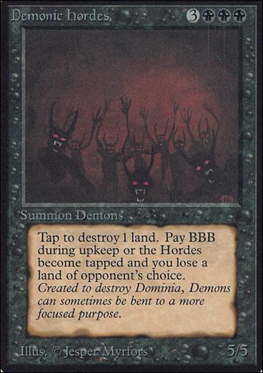 Magic the Gathering: Limited Edition Alpha (Base Set) card 103 Demonic Hordes