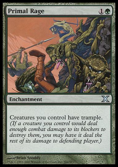 Magic the Gathering: 10th Edition (Base Set) card 286 Primal Rage