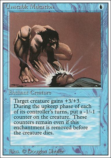 Magic the Gathering: Revised (Base Set) card 86 Unstable Mutation