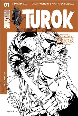 Turok (2017) issue 1-E Aaron Lopresti 1:10 Black & White Cover