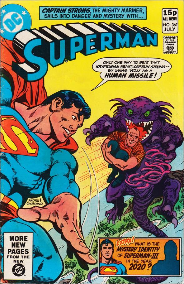 Superman (1939) issue 361-B UK Price Cover