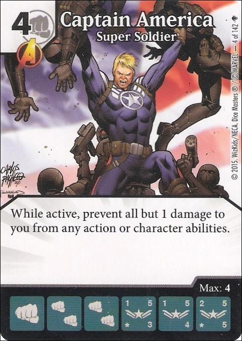 Marvel Dice Masters Age of Ultron  card 4 Captain America: Super Soldier