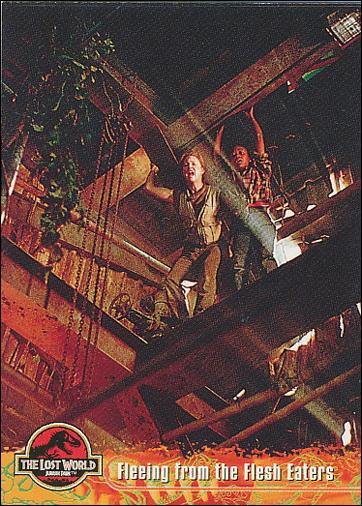 Lost World: Jurassic Park (Base Set) card 32 Fleeing from the Flesh Eaters