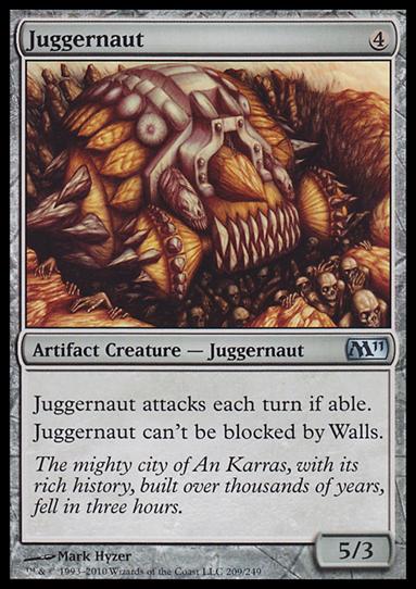 Magic the Gathering: 2011 Core Set (Base Set) card 209 Juggernaut