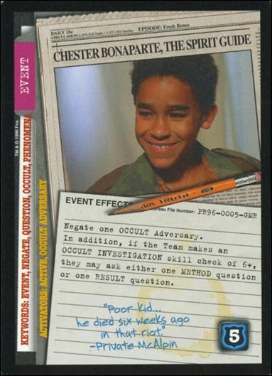 X-Files (Promo) card PR96-05-GMR Chester Bonaparte, The Spirit Guide