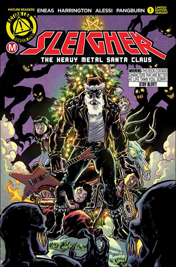 Sleigher:  The Heavy Metal Santa Claus issue 1-C Brian Level San Diego Comic-Con Cover