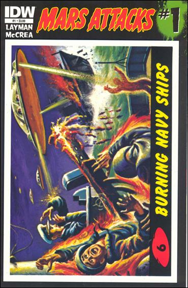 Mars Attacks (2012) issue 1-F Card #6 (Burning Navy Ships)