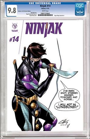 Ninjak (2015) issue 14-D Clayton Henry Valiant x CGC Replica Cover