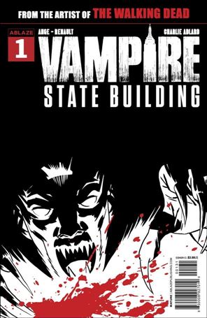 Vampire State Building issue 1-C Charlie Adlard Black & White & Red Cover