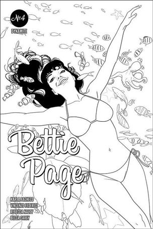 Bettie Page (2020) issue 4-G Kano 1:10 Black & White Cover