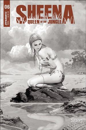 Sheena: Queen of the Jungle (2021) issue 6-M Arthur Suydam 1:30 Black & White Cover