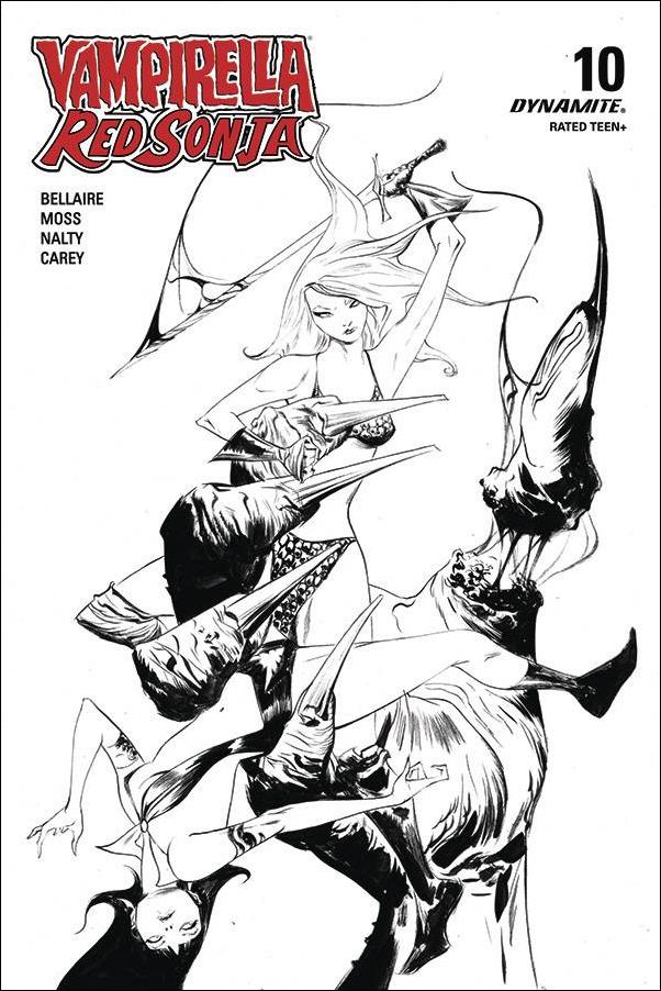 Vampirella / Red Sonja issue 10-N Jae Lee 1:21 Black & White Cover