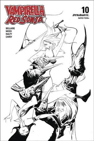 Vampirella / Red Sonja issue 10-N Jae Lee 1:21 Black & White Cover