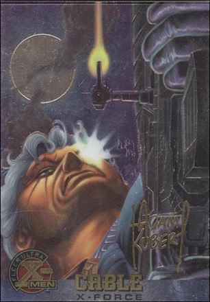 1996 Fleer Ultra X-Men All Chromium (Gold Signature Parallel Base Set) card 21 Cable