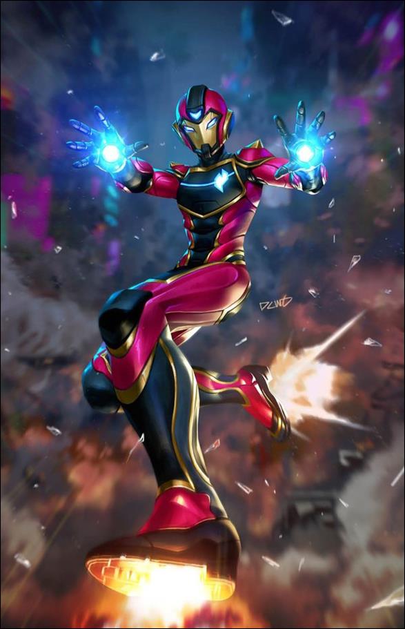 Invincible Iron Man (2022) issue 7-E Derrick Chew 1:50 Virgin Ironheart Cover