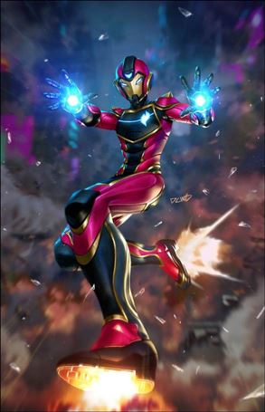 Invincible Iron Man (2022) issue 7-E Derrick Chew 1:50 Virgin Ironheart Cover