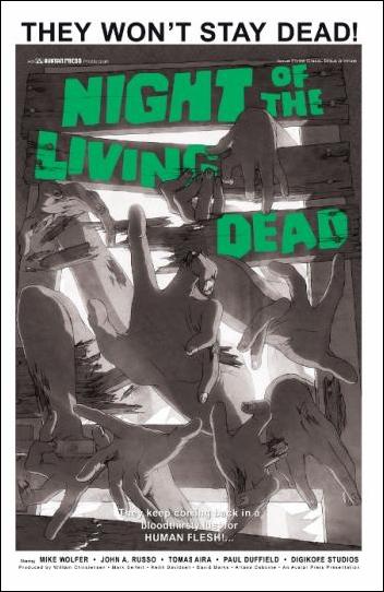 Night of the Living Dead (2010) issue 3-E Classic Black & White Cover