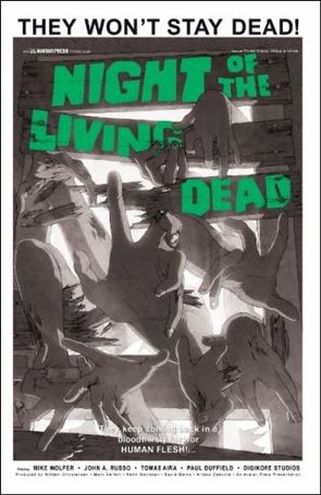 Night of the Living Dead (2010) issue 3-E Classic Black & White Cover