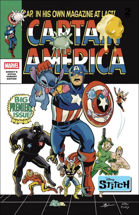 Captain America (2025) issue 3-B Benjamin Su Disney Stitch Homage Cover