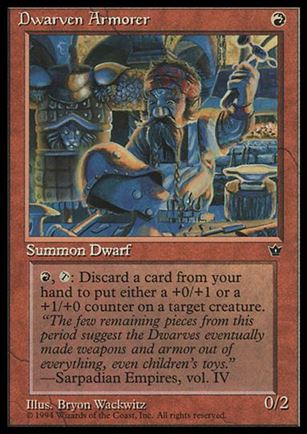 Magic the Gathering: Fallen Empires (Base Set) card 50 Dwarven Armorer