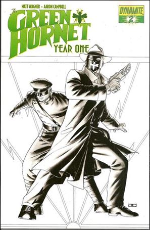 Green Hornet: Year One issue 2-C John Cassaday 1:25 Black, White and Green Cover