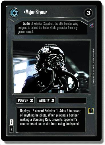 Star Wars: Death Star II Limited (Base Set) card 23 Major Rhymer