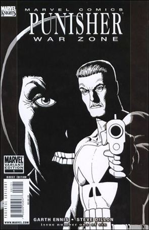 Punisher: War Zone (2009) issue 1-C Steve Dillon 1:100 Black & White Cover
