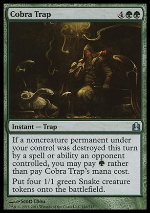 Magic the Gathering: Commander (Base Set) card 146 Cobra Trap