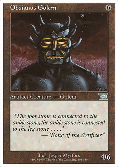Magic the Gathering: 6th Edition (Base Set) card 303 Obsianus Golem