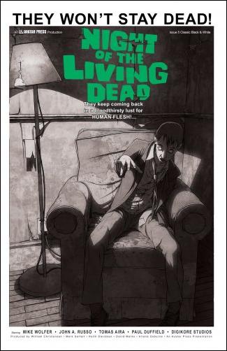 Night of the Living Dead (2010) issue 5-D Classic Black & White Cover