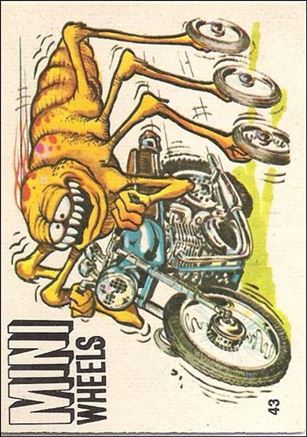 Silly Cycles (Base Set) card 43-C Mini Wheels (Motorcycle on Back Going L to R)