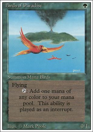 Magic the Gathering: Revised (Base Set) card 187 Birds of Paradise