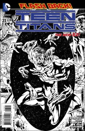 Teen Titans (2011) issue 23-B 1:25 Black & White Cover