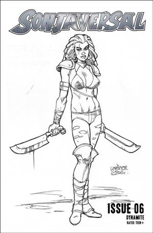 Sonjaversal issue 7-H Joseph Michael Linsner 1:10 Line Art Cover