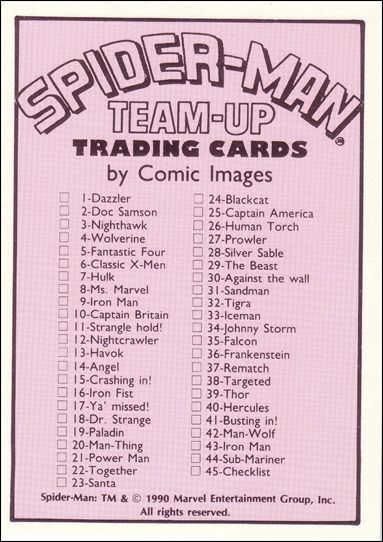 Spider-Man Team-Up (Base Set)   card 45 Checklist