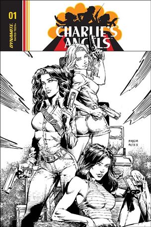 Charlie's Angels issue 1-F David Finch 1:30 Black & White Cover