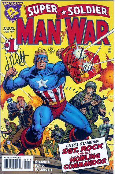 Super Soldier: Man of War issue 1-B DF (Signed by M. Waid & J Palmiotti) 1/1750