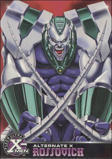 1996 Fleer Ultra X-Men All Chromium (Alternate X Embossed Subset) card 16 Rossovich