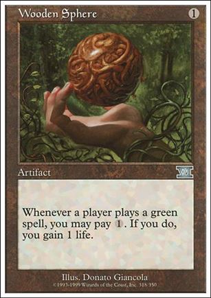 Magic the Gathering: 6th Edition (Base Set) card 318 Wooden Sphere
