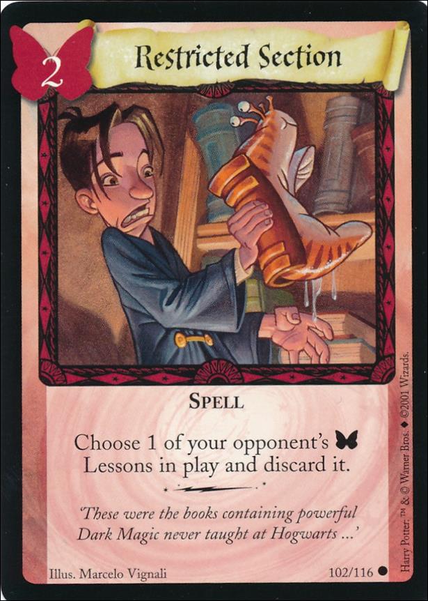 Harry Potter (Base Set) card 102 Restricted Section